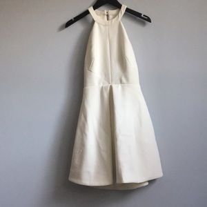 Ivory open back skater dress